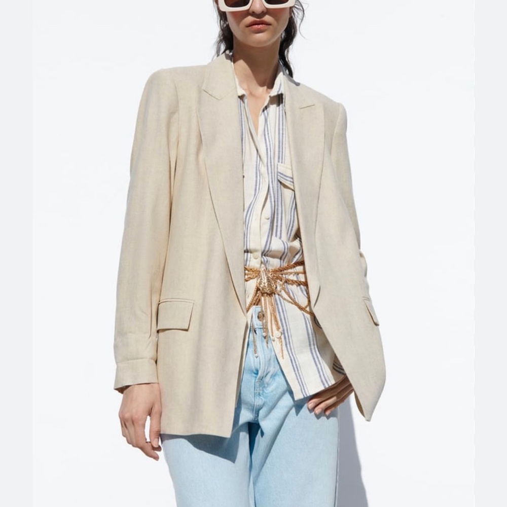 ZARA LINEN BLAZER xs